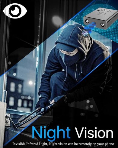 Mini Spy Camera WiFi, Smallest Hidden Cameras HD1080P for Home Security Surveillance, Small Portable Nanny Cam with Phone App, Motion Detection, Night Vision for Indoor in Kuwait