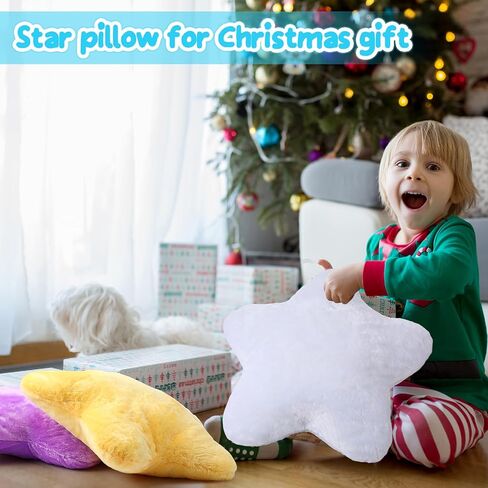 Soaoo 5 Pcs Star Fluffy Pillow Shaped Star Throw Pillow Kids Aesthetic Decor Soft Preppy Cute Cushion for Sofa Living Room Bedroom Back to School 15.75 Inches(Mix Color) in Saudi Arabia
