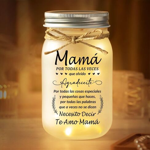 GiltGlimmer Daughter Gifts from Mom, Mason Decorative Jar Night Light for Daughter, Mother Daughters Gift Ideas, Birthday Graduation Gifts for Daughters Mother's Day in Saudi Arabia