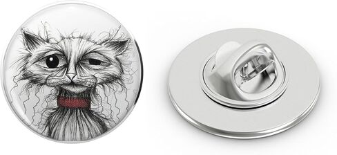Tiddles the cat Metal Lapel Pin Tie Tack Pinback 0.75" in Saudi Arabia