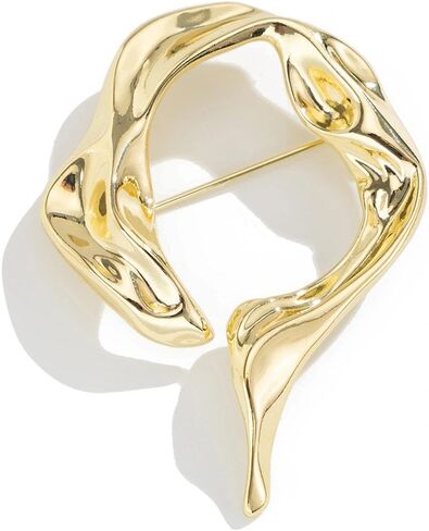 Gold Chunky Brooch Pins,Large Metal Lapel Pin for Women,Big Geometric Vintage Pins Scarves Shawl Accessories in Saudi Arabia