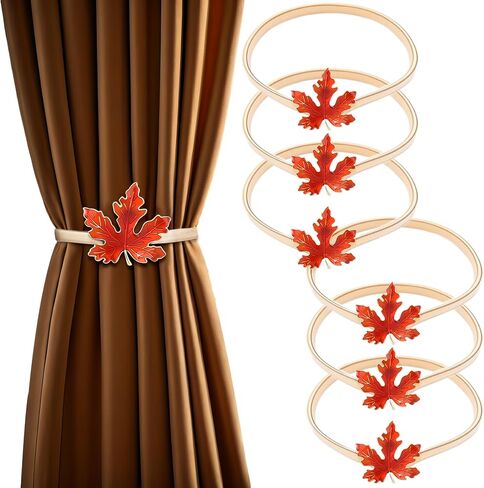 6 Pack Christmas Curtain Tieback Buckle Aluminum Alloy Spring Design Curtain Holdback Carving Design Christmas Curtain Ties for Drapes Curtain Ties Backs Modern Style Decor (Green) in Saudi Arabia