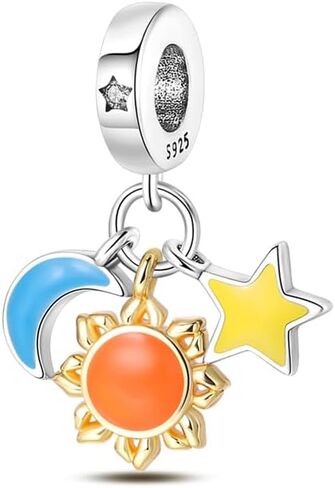 Nbsameng S925 Sterling Silver Charms Bead Compatible for Pandora Bracelets and Necklaces, DIY Jewelry for Women, Blue Rocket in Kuwait