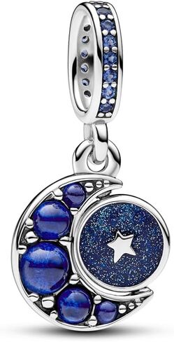 Nbsameng S925 Sterling Silver Charms Bead Compatible for Pandora Bracelets and Necklaces, DIY Jewelry for Women, Blue Rocket in Kuwait