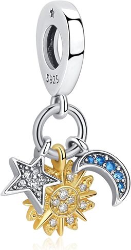 Nbsameng S925 Sterling Silver Charms Bead Compatible for Pandora Bracelets and Necklaces, DIY Jewelry for Women, Blue Rocket in Kuwait