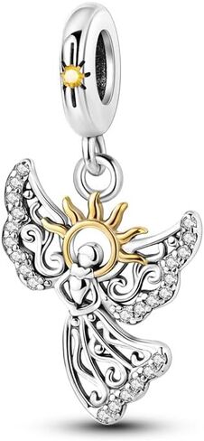 Nbsameng S925 Sterling Silver Charms Bead Compatible for Pandora Bracelets and Necklaces, DIY Jewelry for Women, Blue Rocket in Kuwait