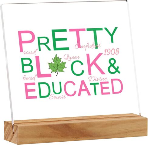 Sorority Gifts for Women, 1913 Sisterhood Paraphernalia Acrylic Plaque Sign, Greek Sorority Themed Gifts, Red and Black Desk Signs Decor for Women Sisters in Saudi Arabia