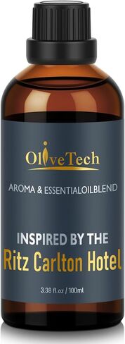 زيت موزع روائح الفنادق مستوحى من رائحة إصدار سويت إليجانس من ريتز كارلتون، زيت عطري للعلاج العطري من أوليف تيك للهواء البارد وموزعات الروائح بالموجات فوق الصوتية، زجاجة زجاجية سعة 100 مل / 3.38 قدم أونصة in Kuwait