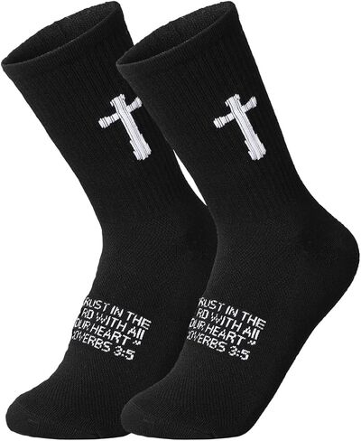 Christian Socks Prayer Socks Birthday Creative Gifts for Dad, Men, Husband, Grandpa, Women Father's Day Christmas Gifts in Saudi Arabia