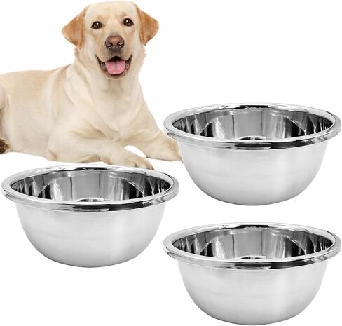 3 PCS Large Dog Water Bowls,1.3 Gallons Deep Dog Food Water Bowl Large Capacity Stackable Pet Feeding Bowls No Spill for Large and X-Large Dogs Cats Indoor Outdoor in Saudi Arabia