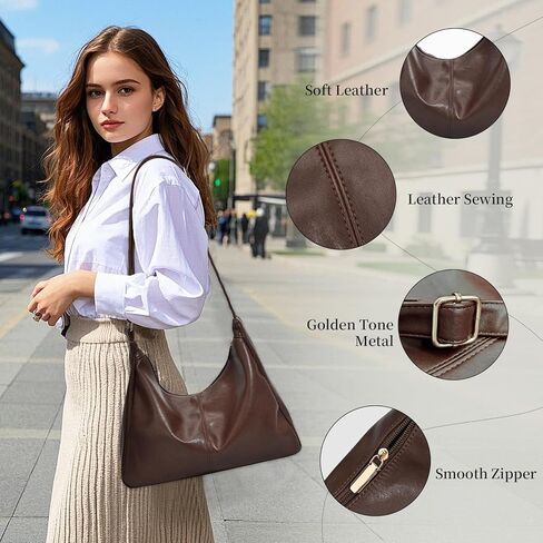 Hobo Bags for Women Crossbody Hobo Purses Soft Vegan Leather Shoulder Bag Leather Tote Bag Slouchy Tote Handbags in Saudi Arabia