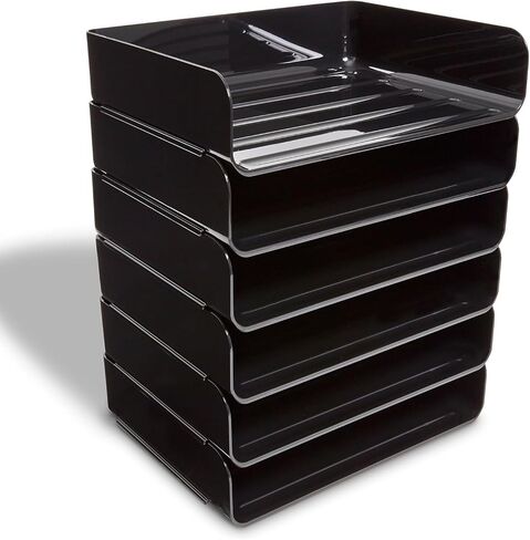 TRU RED 24380790 Side Load Stackable Plastic Letter Tray, White (TR55330) in Saudi Arabia