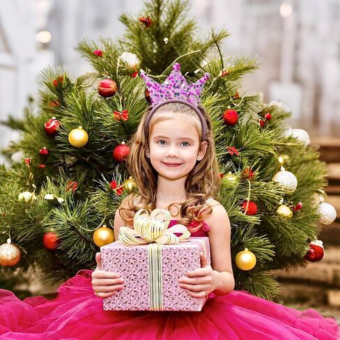 تيجان الأميرة، 10 عبوات من عصابات الرأس للفتيات والنساء، تيجان تاج عيد ميلاد لامعة لحفلات الأميرات وهدايا عيد الميلاد in Kuwait