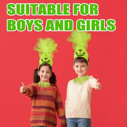 2 Pcs Christmas Green Monster Costume Accessories Set Big Monster Headband for Adults Men Women Christmas Holiday Cosplay Accessories in Saudi Arabia