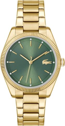 Lacoste Capucine Women's 3H Quartz Watch - Crystal Accents - Stainless Steel Bracelet - Water Resistant up to 3ATM/30 Meters - Stylish Design for Morning to Night - Gift for Her -36mm in Saudi Arabia