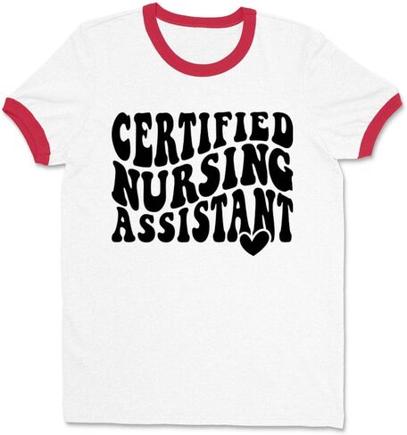 CNA Certified Nursing Assistant Ringer Tee Shirt Unisex in Saudi Arabia