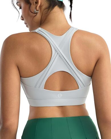 RUNNING GIRL Sports Bras for Women,Racerback High Impact Sports Bra Workout Crop Tops High Support Running Bra in Kuwait