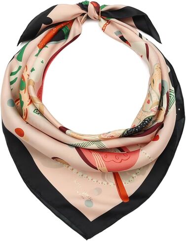 Kate Spade Women's Festive Party Silk Square Scarf, Stylish & Lightweight Neck Accessory in Kuwait