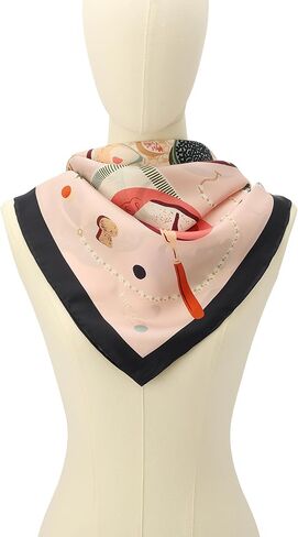 Kate Spade Women's Festive Party Silk Square Scarf, Stylish & Lightweight Neck Accessory in Kuwait