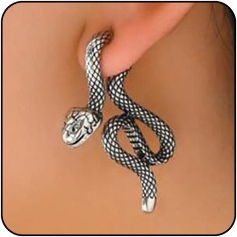 Snake Earrings for Women Dangle Snake Jewelry Halloween Accessories Black Goth Gothic Earrings Punk Sperpent Edgy Grunge Earring Halloween in Saudi Arabia