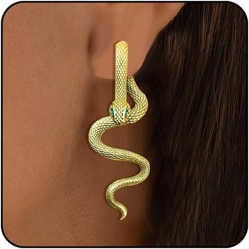 Snake Earrings for Women Dangle Snake Jewelry Halloween Accessories Black Goth Gothic Earrings Punk Sperpent Edgy Grunge Earring Halloween in Saudi Arabia