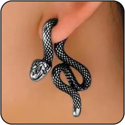 Snake Earrings for Women Dangle Snake Jewelry Halloween Accessories Black Goth Gothic Earrings Punk Sperpent Edgy Grunge Earring Halloween in Saudi Arabia