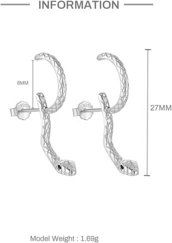 Snake Earrings for Women Dangle Snake Jewelry Halloween Accessories Black Goth Gothic Earrings Punk Sperpent Edgy Grunge Earring Halloween in Saudi Arabia