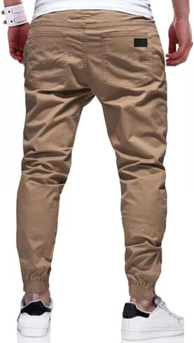 Men's Casual Cargo Pants Hiking Pants Workout Joggers Sweatpants for Men Drawstring Chino Cargo Pants in Saudi Arabia