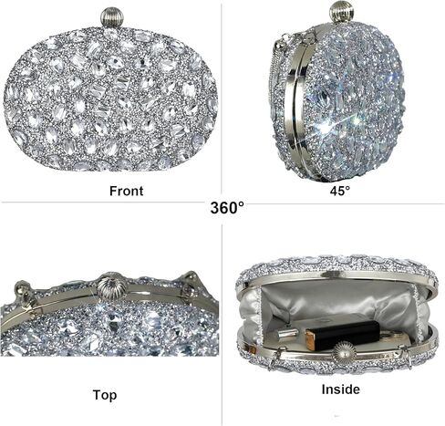 Sparkling Rhinestone Evening Bag for Women, Elegant Clutch and Crossbody Purse, Dimond Purse Handbag in Saudi Arabia