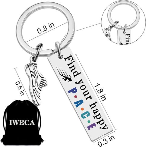Runner Gifts Marathon Essentials Running Accessories For Women Men Track And Field Gifts Marathon Gift For Runners Women Cross Country Running gifts Track And Field Keychain in Saudi Arabia