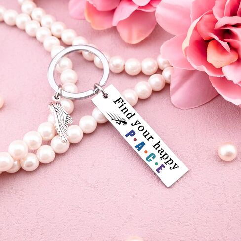 Runner Gifts Marathon Essentials Running Accessories For Women Men Track And Field Gifts Marathon Gift For Runners Women Cross Country Running gifts Track And Field Keychain in Saudi Arabia