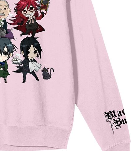 سترة Bioworld Black Butler Chibi Characters ذات رقبة دائرية وأكمام طويلة باللون الوردي للبالغين in Kuwait
