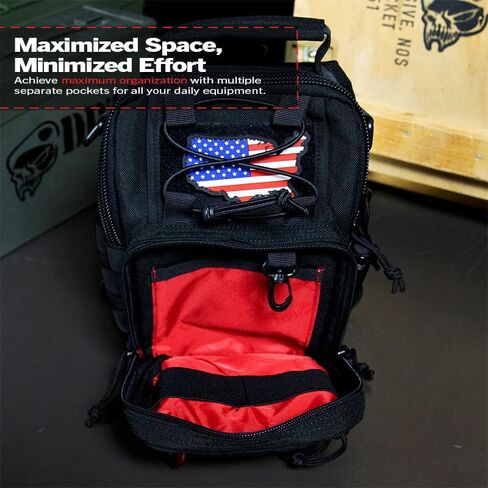 DDT Death Dealer Tactical Night Stalker Small Sling EDC Bag, Color Black in Saudi Arabia