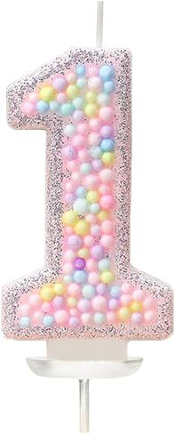 CHUYUKU Number 1 Birthday Candle – 1st Birthday Cake Topper for Baby Boy Girl Party Smash Cake Anniversary Decoration in Saudi Arabia