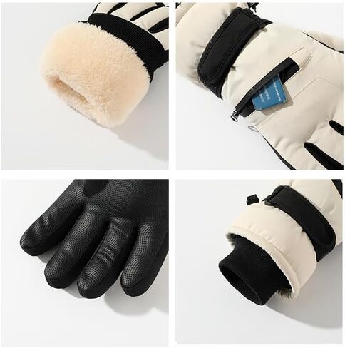 FGSS Winter Warm Gloves for Women - Soft Fleece Ski Glove Windproof Fashionable Anti-Slip Cycling Skiing Gloves Cold Weather in Saudi Arabia