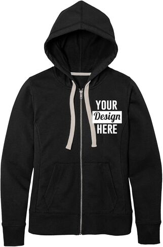 INK STITCH Women DT8103 Custom Logo Texts Embroidery Re-Fleece Full Zip Hoodies - Multicolors in Saudi Arabia