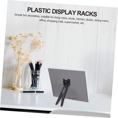 VOSAREA 50Pcs Plastic Photo Frame Dovetail Brackets Desktop Display Supports for Artwork Pictures Convenient Holders for Home Office Use Non Slip Design in Saudi Arabia