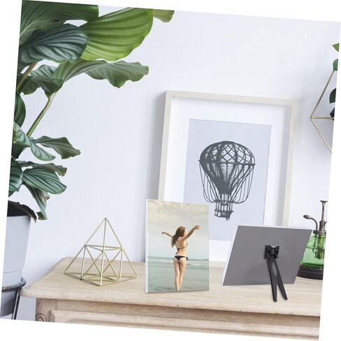 VOSAREA 50Pcs Plastic Photo Frame Dovetail Brackets Desktop Display Supports for Artwork Pictures Convenient Holders for Home Office Use Non Slip Design in Saudi Arabia
