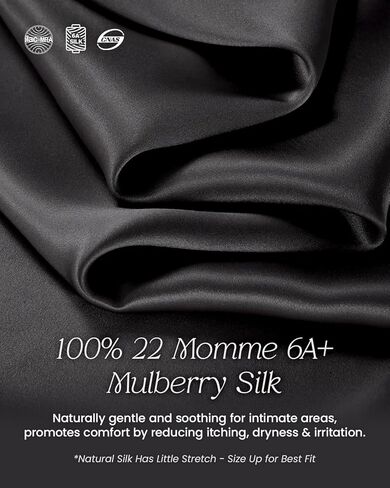 22 Momme 100% Mulberry Silk Thongs for Women, Luxury Shiny Silk Satin G-String Panties, Sexy Cheeky Lace T-back in Saudi Arabia