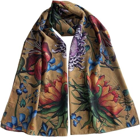 Anuschka Women's Original Printed Artwork Chiffon Scarf in Kuwait