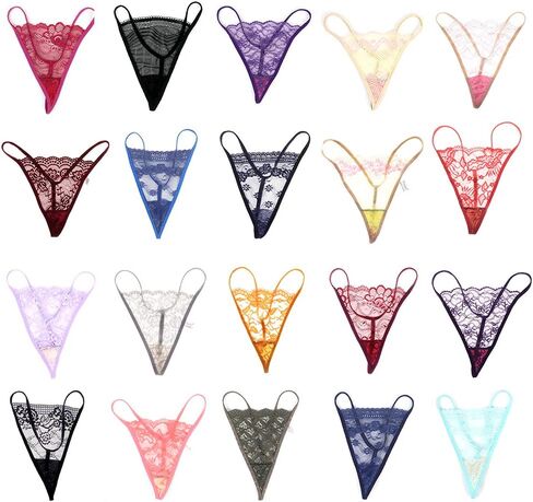 Low Waist Briefs Women's G-String Thong Seamless Underpants Lace Panties 1pcs Random Multicolor in Saudi Arabia