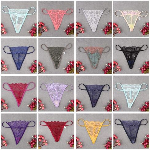 Low Waist Briefs Women's G-String Thong Seamless Underpants Lace Panties 1pcs Random Multicolor in Saudi Arabia