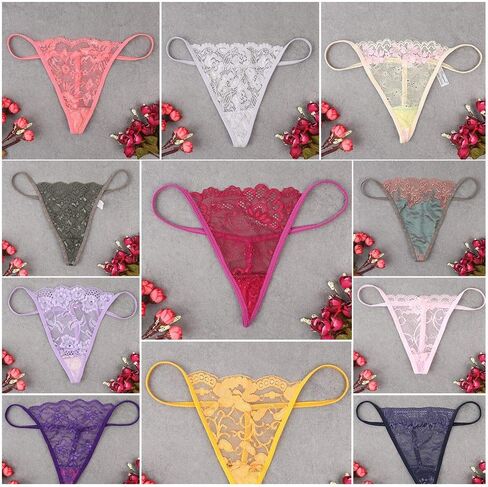 Low Waist Briefs Women's G-String Thong Seamless Underpants Lace Panties 1pcs Random Multicolor in Saudi Arabia
