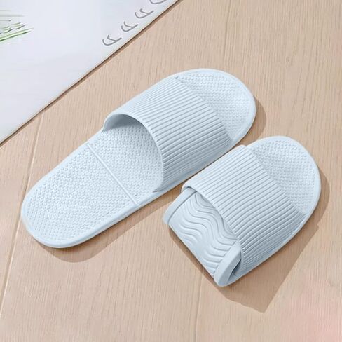 Travel Slippers for Women Men, Portable Foldable Slippers, Non Slip Lightweight Shower Shoes for Hotel House Bathroom, Soft Sandals for Spa Gym Swimming Beach Pool, Space Saving, Blue in Saudi Arabia