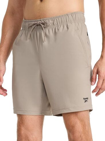 Reebok Mens Pace Training 7" Short, Standard Fit, Lightweight Stretch Recycled Nylon Fabric in Saudi Arabia