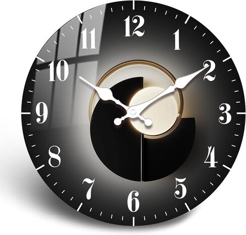 10 Inch Black Gold Wall Clock, Modern Silent Non-Ticking Analog Wall Clocks, Farmhouse Small Wall-Clock Battery Operated Decorative for Bedroom Office Living Room Wall Décor in Saudi Arabia