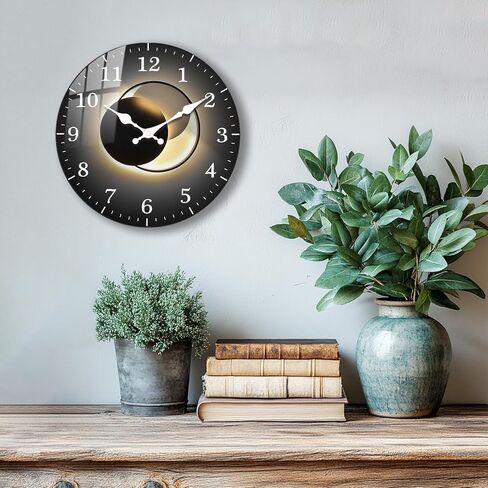 10 Inch Black Gold Wall Clock, Modern Silent Non-Ticking Analog Wall Clocks, Farmhouse Small Wall-Clock Battery Operated Decorative for Bedroom Office Living Room Wall Décor in Saudi Arabia