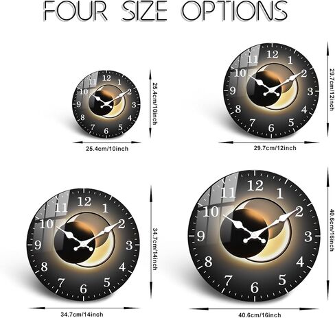 10 Inch Black Gold Wall Clock, Modern Silent Non-Ticking Analog Wall Clocks, Farmhouse Small Wall-Clock Battery Operated Decorative for Bedroom Office Living Room Wall Décor in Saudi Arabia