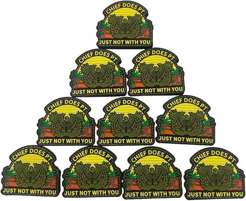 Warrant Officer Eagle Rising Chief Does PT, Just Not with You PVC Rubber Tactical Morale Patch (3) in Saudi Arabia