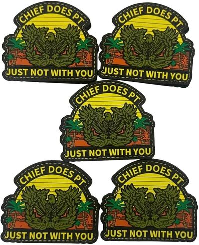 Warrant Officer Eagle Rising Chief Does PT, Just Not with You PVC Rubber Tactical Morale Patch (3) in Saudi Arabia